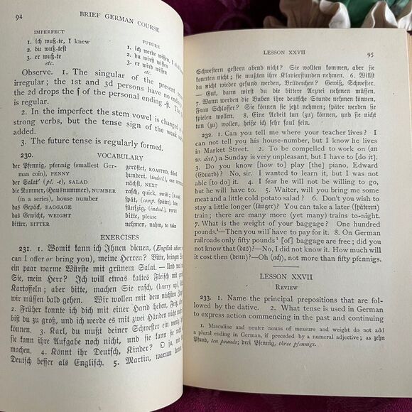 1904 Antique Book: A Brief German Course by Kayser and Monteser - Picture 6 of 12